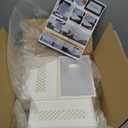 Shoe Storage, 12 Pack Shoe Organizer for Closet, Shoe Boxes Clear Plastic Stackable Shoe Containers with Lids for Size 10 (Large, White)