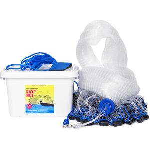 1.3 lbs/ft Fishing Cast Net with Eco-Friendly Lead Weights, ProCast Series, 6-ft radius
