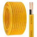 12/2 NM-B Wire with Ground - 100FT Non-Metallic Sheathed Cable 100% Pure Copper 12 AWG 2 Conductor Residential Indoor Wire for Outlets, Switches, Other Loads and Lighting Wiring Projects etc.