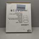 Tatub 24" Folding C Shaped End Table, Small Tempered Glass Side Table for Couch or Bed, Foldable TV Tray Laptop Desk with Gold Metal Frame