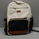 LOVEVOOK Laptop Backpack for Women with Pouch Pocket for Large Capacity Cup,15.6 Inch Laptop Computer Bag Travel Backpack Purse,Waterproof Work Business Backpack College Teacher Bags,Beige-Black-Brown