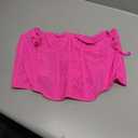 Lace Corset Tops for Women Sexy Going Out Bustier Top Sleeveless Adjustable Straps Crop Tops with Back Hooks (M, Rose Pink)