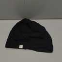 YANIBEST Silk Satin Bonnet Hair Wrap for Sleeping - Adjustable Stay on Silk Lined Slouchy Beanie Hat for Curly Hair and Braids (Large, Aa-pure Black)