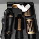 Hair Dryer Brush Blow Dryer Brush in One Hot Air Brush for Drying and Straightening, Volumizer Multi-Styler Smooth Curls for All Hair Types, Frizz-Free Blowout Brush for Salon Quality (Black& Rose Gold)