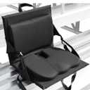 Everlasting Comfort Stadium Seats with Back Support - Adjustable Memory Foam Bleacher Chairs with Back and Cushion, Portable, Easy Folding Stadium Seat Cushion with Storage Pocket