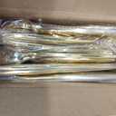 Rubtlamp 90Pcs Gold Plastic Silverware, Gold Disposable Utensils, Plastic Cutlery Include 30 Plastic Knives, 60 Forks and Spoons, Fancy Plastic Silverware Heavy Duty for Party