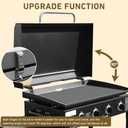 Hinged Lid for Blackstone Griddle 36 inch Griddle, Griddle Grill Hard Cover for Blackstone 1554 1836 1825 1866 2149 1984 2151 1863 2122, Flat Top Lid for Blackstone 36" Lids