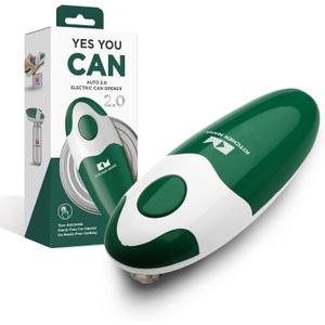 Kitchen Mama Auto 2.0 Electric Can Opener, Alpine Green | Automatic Hands Free, Safe Smooth Edge, Lid Remover, Battery Operated Cordless, Opens Almost Any Can Pop or Soda Can