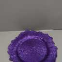 WUWEOT 12 Pack Purple Charger Plates, 12.7" Plastic Reef Dinner Under Plate, Round Charger Service Base Plate Bulk with Ruffled Rim for Party, Wedding, Catering Event, Tabletop Decor
