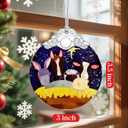 2 x Nativity Ornament | Nativity Scene | Christmas Ornament | Christmas Decoration | Holiday Decor | Religious Gifts | Christian Gifts | Gift Exchange | Gift Idea - Pattern C