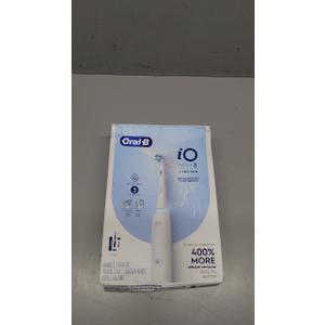 Oral-B iO Deep Clean Rechargeable Electric Powered Toothbrush, White with iO Series 3 Limited, Travel Case - Pressure Sensor to Protect Gums - 3 Cleaning Settings - 2 Minute Timer