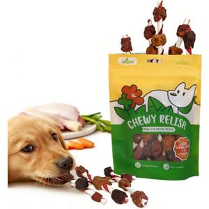 Likable Pets Dog Treats Kabobs with Fresh Duck,Chicken,Carrot,Chicken Liver-Easily Digestible,Exercises Mouth&Jaw-Healthy Dental Treats for All Dogs-Keeps Pet Happy&Healthy 7.05 ozPack of 1