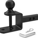 1-1/4" ATV UTV Trailer Hitch 3-in-1 Towing Ball Mount with 2" Ball Rated 3,500 Lbs with 1/2" Pin for ATV UTV Accessories