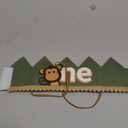 Monkey 1st Birthday Crown/Hat - Wild One Olive Green Safari Hat, Jungle Party Decor, Photo Prop for Boys