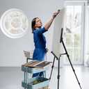 Art Easel for Painting and Display  Adjustable Floor 66 Inch Folding Aluminum Easel Stand for Sign - Table Top Canvas Stand - Portable Drawing Paint Heavy Duty for Artists Adults Holder or Teen