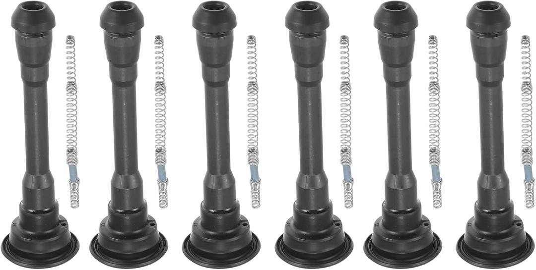 Engine Ignition Coil Boot Kit No.224481KT0A/224481KT1A - Car Inner - for Infiniti FX50 2009-2013 Rubber Black - 6 Set