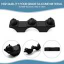 Silicone Chopstick Holder, BPA Free Kitchen Countertop Chopstick Rest for Forks, Spoons, Knives, Chopsticks, Home & Restaurant Use (10, Black)