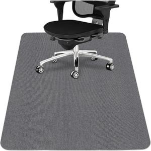 Sycoodeal Office Chair Mat for Hardwood Floor,Office Computer Gaming Chair Mat for Tile Floor,Large Floor Protector Rug,Anti-Slip,Easy to Clean,Grey(40"x48") (Grey (1 Pack))