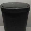 Automatic Motion Sensor Bathroom Trash Can with Lid, 13 Gallon Touchless Trash Bin, Smart Dog Proof Garbage Can, Touch Free Waste Basket for Toilet, Office, Bedroom,Black