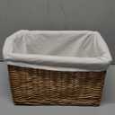 Handmade Wicker Storage Basket Woven Sundries Organizer for Desktop Natural Decorative Baskets(S1 30x20x10cm)