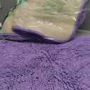 HOMEIDEAS 3 Pieces Bathroom Rugs, Ultra Soft Non Slip Absorbent Chenille Toilet Bath Mat Set (Lavender) (1'8" x 2'8" (17"x24"+20"x32"+U Shape 20"x24"))