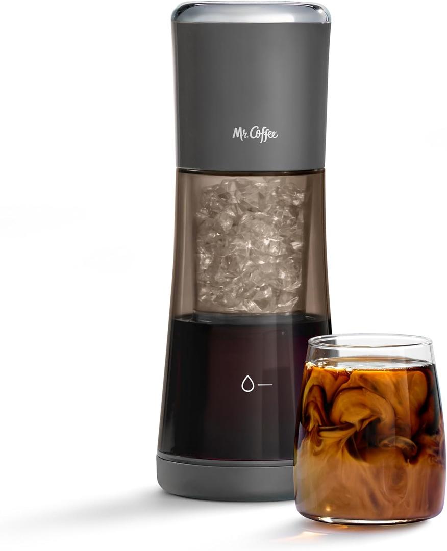 Mr. Coffee Express Cold Brew Coffee Maker, 10-Minute Cold Brew Coffee Machine, Sake (Charcoal)