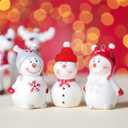 Amosfun 10Pcs Mini Knit Christmas Hat Small Santa Claus Cap Xmas Party Hat Ornament for Decoration Red