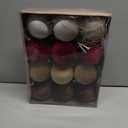 12 Pcs Velvet Christmas Ornaments Balls, 3.15 inch Velvet Christmas Tree Balls, Neutral Shatterproof Hanging Xmas Ornaments for Christmas Tree,Family, Holiday, Party Decoration, Red Coffee