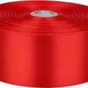 1-1/2 inches 50 Yard Red Satin Ribbon for Gift Wrapping, Wedding, Crafts, Christmas,Easter, Floral, Hair, Invitation Decorations and More
