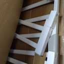 41" Tall Safety Pet Gate,Adjustable 29.92"-43.71" Wide,No Drilling Pressure Mount Kit,Auto Close Cat Gate Suitable for Stairs,Doorways,White (29.92"-43.71" W)