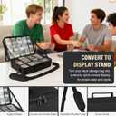 Card Deck Storage Bag for 2000+ Cards,3-Layer MTG Bag Card Storage Box with 10 Customizable Partitions & Adjustable Shoulder Strap,Trading Card Case Fits for MTG,YuGiOh,TCG,Magic,Sports Cards - Black
