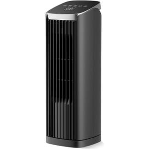PNTCK 13" Tower Fan for Bedroom, Quiet Desk Fan with Remote, 4 Modes 4 Speeds, 70 Oscillating, 12H Timer, Portable Bladeless Table Fan for Home Desktop Office