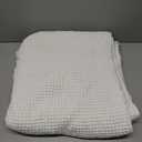 HILLFAIR 100% Combed Cotton Blanket Queen Size Bed Blanket Warm Soft All Season Breathable Lightweight Summer Blankets Waffle Weave Home Decor Bed Blanket- Grey Queen Bed Cotton Blankets/Bedcover (Queen (90"x90"))