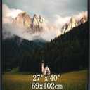 Giftgarden 27x40 Poster Picture Frame Black, Textured Metal Frame 40x27 for Wall Display, Single