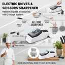 Besynersharp Pro, 2026 New Electric Knife Sharpener for All Kitchen Knives, Double Sided Knife Sharpener with Replacement Grinding Tools, Quick Sharpening & Polishing, Stable Non-Slip Base (2PCS)