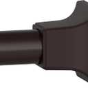 Brown Shower Curtain Rod, Adjustable 32-80 Inch Tension Spring Curtain Rod No Drilling for Bathroom Kitchen, No Slip, No Rust