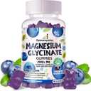 2 x Magnesium Glycinate Gummies 2500mg - Sugar Free Magnesium Potassium Supplement with Vitamin D, B6, CoQ10 for Calm Mood & Sleep Support - 90 Blueberry Gummies