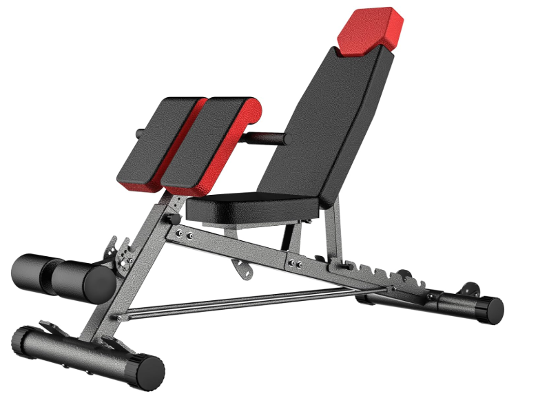 FF Finer Form Multi-Functional Weight Bench for Full All-in-One Body Workout – Adjustable Workout Bench Press for Home Gym, Fitness equipment for Back HyperExtension, Roman Chair Exercise, Sit up