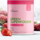 Greens Powder Daily Drink Mix with Spirulina,Vegetables & Probiotics, Digestive Enzymes | Detox,Health & Wellness Support | Vegan Protein,Non-GMO, Gluten-Free,No Additives – 30 Servings