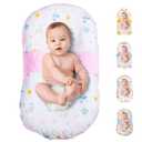 Baby Lounger for Newborn & Infant  Cotton Comfort | Soft 100% Cotton Cover, Lightweight, Washable, Portable Floor Nest for Crib & Pack-N-Play by Sprinta