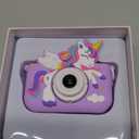 Unicorn Toys Camera for Kids Girls Age 3-8, Toddler Kids Digital Camera Christmas Birthday Gifts for 3 4 5 6 7 8 Years Old Girl, Cute Selfie Video Camera, HD 1080P, 32GB SD Card, Purple