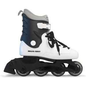 Inline Skates for Women Girls - Adult Inline Skates for Outdoor and Indoor, with Durable Outer Shell and Ankle Support, ABEC-7 Bearings, Solid and Comfortable (US Women 6, Black / White)