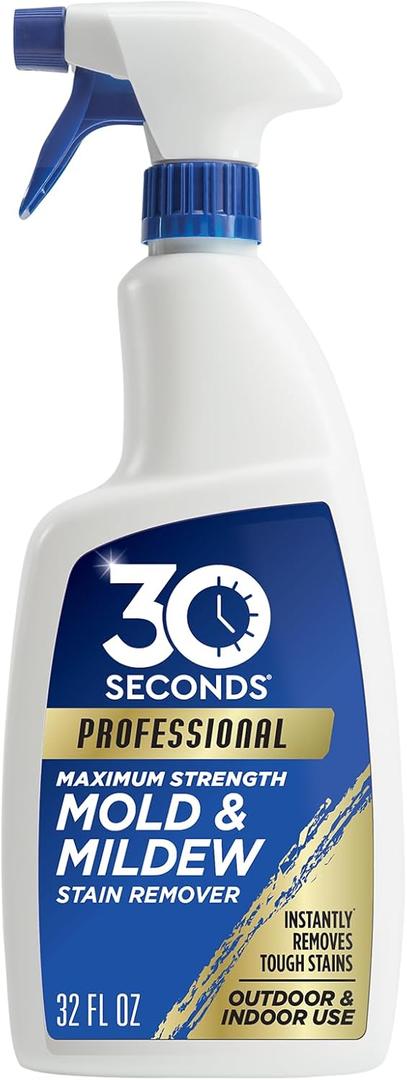 30 SECONDS Pro Mold and Mildew Stain Remover Scrub Free Brighter Results Instantly Ready To Use 32 Fl. Oz.