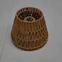 Large Lamp Shades Set of 2 Boho Rattan Shade Hand Woven Lampshade for Table Lamp Replacement Hand Crafted Farmhouse for Floor, Wall Sconce, 9.8 x 6.3 x 5.9 Inch