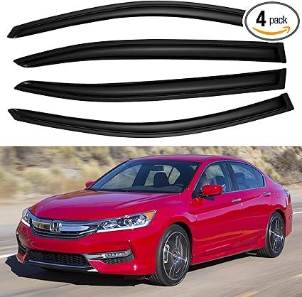 Window Visors Rain Guards Shield for 2008-2017 Honda Accord, Out-Channel Window Vent Wind Deflectors Visors Shades for 08-17 Accord 4Door Sedan