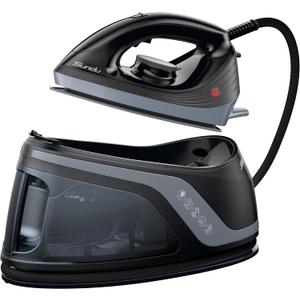 Sundu Iron Steamer for Clothes,1600W Steam Station Professional Steam Iron For Clothes with 44 oz Tank, 400 microsteam holes, Built-In Pump, Ceramic baseplate,Iron Lock For Easy Carry (Dark Black)