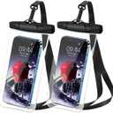 Waterproof Phone Pouch, New Lock Design Waterproof Phone case with Lanyard IPX8 Waterproof Dry Bag Universal Beach Cruise Essentials Black