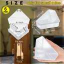 Qualirey 6 Pcs Mice Station with Key Triangle Mouse Station Lockable Reusable Bait Box, Enclosed Design for Indoor and Outdoor Use, Suitable for Small Mice (Translucent)