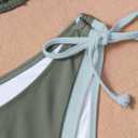 Eomenie Bikini Set for Women Underwire Push Up Two Piece Bathing Suit Color Block Swimsuit Swimwear (XL)