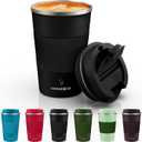 MOMSIV 12oz Travel Coffee Mug, Insulated Coffee Cup with Leakproof Lid | 6-Hour Heat Retention, 360Leak proof, Vacuum Stainless Steel Double Walled, BPA-free, Reusable And To Go Coffee Mug